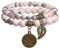 Farfume Chakra Armband Echte Steine, Echte Steine-Edelsteine Armband fur Damen (Pink Zebra-Jaspis und Baum des Lebens)