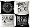 AOFANGGO Set mit 4 Halloween-Kissenbezügen, Hokuspokus, Vintage-Halloween-Designs, Kissenbezüge, Kunstleinen, 45,7 x 45,7 cm