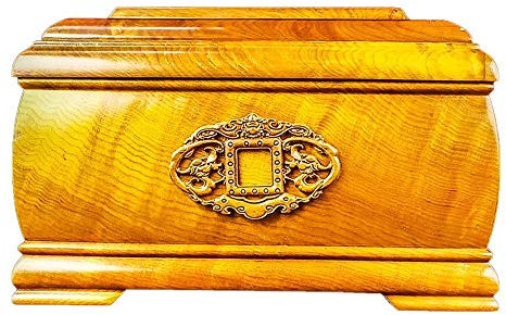 BONOOL Gedenkurne mit handgraviertem Design „Baum des Lebens“, Urne für Erwachsene, Urnen für menschliche Asche, Seelenverwandte für Immer lieben (Golddraht Nanmu, 380 Kubikzoll)