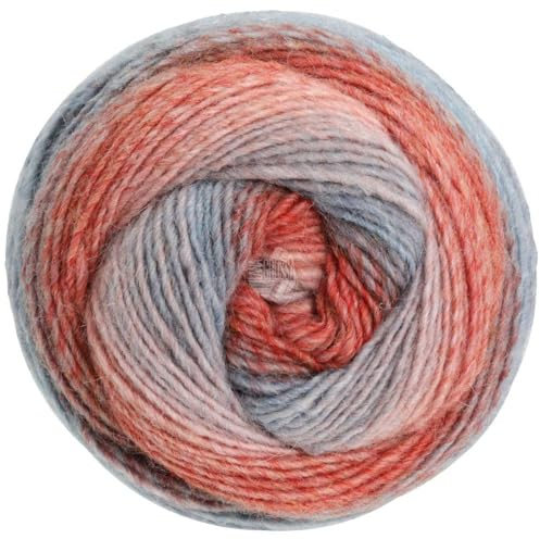 Lana Grossa Gomitolo Alpaca 370 - Muschel-/Kupferrosa/Graublau