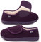 LongBay Women's Wide Fit Slippers Comfy and Cozy Memory Foam Indoor House Shoes for Diabetic Arthritis and Edema Purple,6