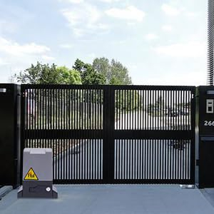 Schiebetorantrieb Automatischer, Toröffner Torantrieb mit 2 Metall-Fernbedienungen 550w Verriegelung Stärke Einstellbar Geeignet für Türbreite 2-12mm