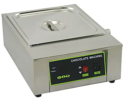 vinnyooc 220V 1000W Tempéreuse à Chocolat Professionnel, 8Kg Fondoir à Chocolat, Températeur en Acier Inoxydable, Table Top Four de Fusion 0-95°C pour Chauffer le Chocolat la Crème le Lait