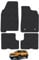 Dacia Duster (2018+) [Without Passanger Drawer] Car Mats Accessories Tailored Fit Carpet Floor Mats Non Slip Black Trim Full Compatible Accessory Front Rear Set Anti Slip Granulated Backing Clips