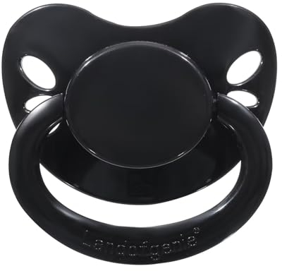 Landofgenie Schnuller in Erwachsenengröße Großer Saugerschild Schnuller Schwarz