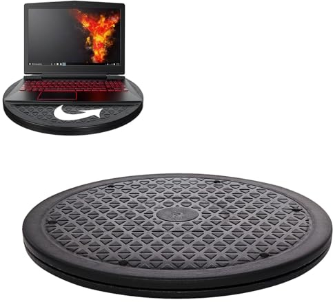 WORDFUN Rotondo Bonsai Giradischi, Piatto Piattaforma per TV Monitor, 360° Girevole Stand Giradischi, Piatto Rotante con Cuscinettia Sfera in Acciaio, Supporto Girevole capacità di Carico 80 kg