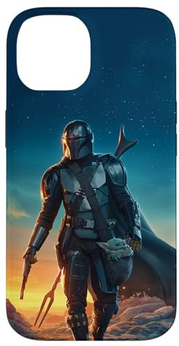 iPhone 14 Star Wars The Mandalorian and Grogu Sunset Poster Case