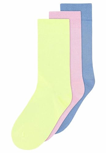 MELAWEAR Socken 3er Pack Basic (DE/NL/SE/PL, Numerisch, 35, 38, Regular, Regular, ginger lemon/gelato raspberry)