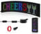 XAXVSTS Panneau Affichage LED | 27 X 12 cm | Plaque LED Lumineux Message Voiture USB 5V | Double rangée,Personnalisable,Flexible,Programmable Display App Bluetooth | Camion, Magasin,publicitaire