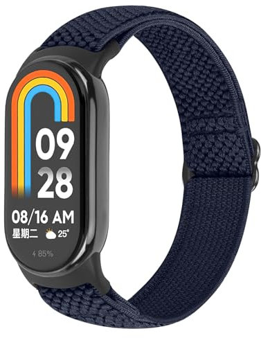 SOiiKE Bracelet Compatible avec Xiaomi Smart Band 8/Xiaomi Smart Band 9/Xiaomi Smart Band 10, Bracelet en Nylon Réglable Élastique Bracelet de Remplacement pour Mi Band 8/9/10