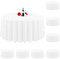8er-Pack tischdecke rund, weiße runde Tischdecke, tischdecke rund 305cm, Waschbare Polyester-Stoff-Tischdecke, runde Tischdecke, Tischdecken für Partys, Hochzeit, Bankett, Buffet, Abendessen