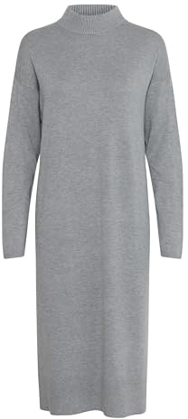 b.young BYMMMORLA Damen Strickkleid Feinstrickkleid Kleid Stehkragen elastisch Loose fit