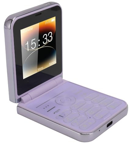 Bewinner 2G Entsperrtes Klapphandy für Senioren, Mobiltelefon mit Großen Tasten und 4 SIM-Karten Im Standby-Modus, 2,6-Zoll-Bildschirm, GSM Entsperrtes Klapphandy 1400 MAh (Purple)