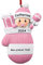 DPDP Boule de Noël Personnalisée pour Bébé 2024, Boule Mon 1er Noel personnalisés avec Le nom du bébé, sa Date de Naissance, Son Poids, sa Taille Idées de Cadeaux de Noël pour bébé,Fille, garçon