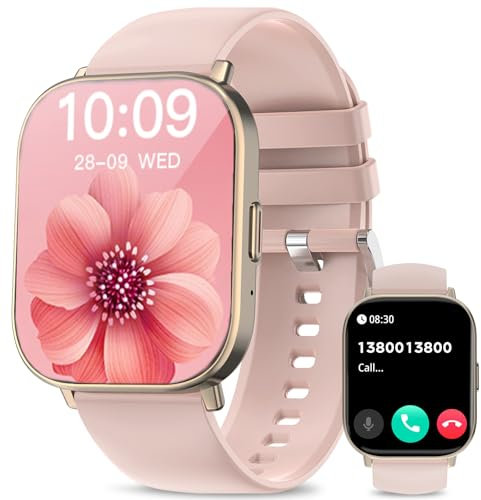 Smart Watch, 2.01 HD Smart Watches for Women, Fitness Tracker Watch with Blood Pressure/Heart Rate/Sleep Monitor, Bluetooth 5.2 Smartwatch for Android/iOS Phones, IP67 Waterproof Sport Watch, Gold