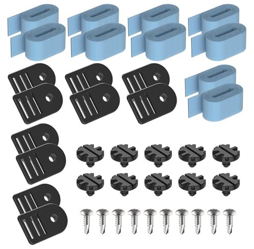 ANTOBLE Tube and Solar Cover Fastening Kit, FGHDWFASPK Pool Solar Cover Straps Clips Reel Attachment Kit for Feherguard Inground and Aboveground Pool Roller