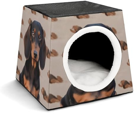 Dackel-Hundehütte, bequemes Nest für Haustiere, Weltraumkapsel, warm, weich, für den Innenbereich, Haustierhaus für Innenkatzen, kleine Hunde und mittelgroße Tiere