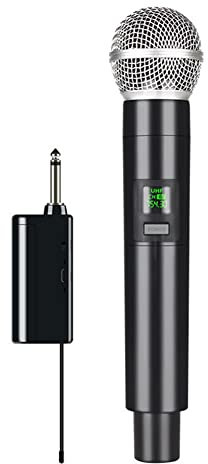 Lonrtesw Microfono Wireless Professionale UHF Registrazione Karaoke Palmare Batteria al Litio Un 1 Canale per Stage Church School