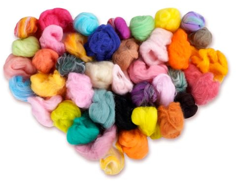 Farben Filzwolle, Wollen für Trockenfilzen Filzen Märchenwolle Filzwolle zum Stricken Nassfilzen Filz Wolle zum Trockenfilzen Wolle Nadelfilz Wollen Schafwolle Wollfilz Zufällige Farbe (30, Rund)