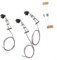 3pcs N Scale Track Signals Featuring Dual LED Lights in Green and Red for Authentic Railway Models