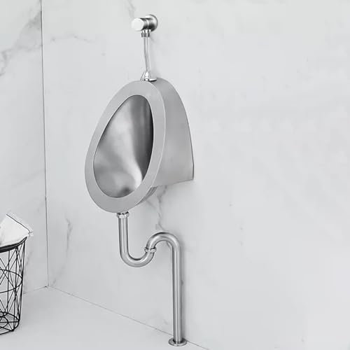 IYUESQ Orinatoio a Muro per Uomo con Scarico d'Acqua, orinatoio in Acciaio Inox 304, WC Commerciale Anti-Schizzi per scuole/Cantieri/luoghi pubblici (Colore: Fila Terra C)