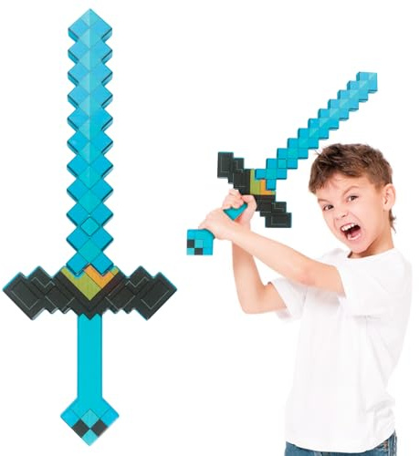 Clvsyh Spiel Schwert Spielzeug, Kinder Pixel Schwerter, Spielzeug Waffenschwert, Spielzubehör Für Spielpartys, Halloween, Cosplay Und Karneval