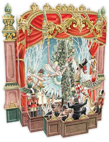 Paper D'Art Weihnachtskarte mit Weihnachtsballett – 3D-Weihnachtskarte