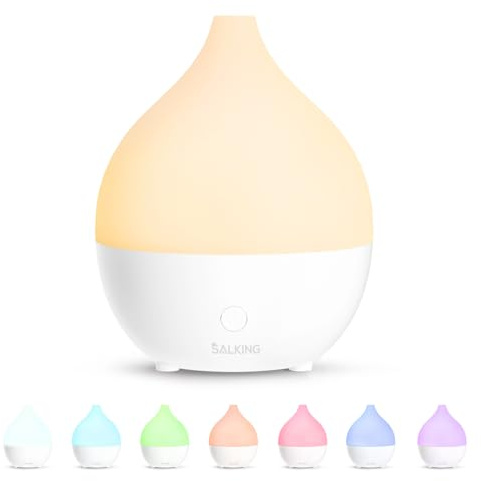 SALKING Aroma Diffuser Ätherische Öle - 100ml Diffusor Aromatherapie | Raumduft Raumdiffuser Weiß Ultraschall Duftöldiffusoren RGB Duftdiffusor für Schlafzimmer Zuhause Büro