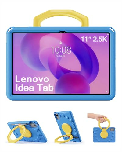 ProCase Funda Infantil para 11’‘ Lenovo Idea Tab 2025,Carcasa Antigolpes Ligera para Niños con Asa para Lenovo Idea Tab 2025 -Azul