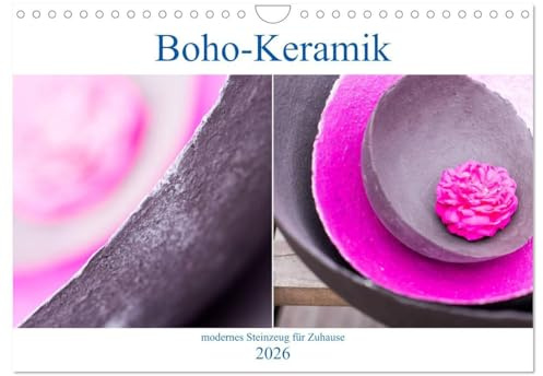 Boho - Keramik, modernes Steinzeug für Zuhause (Wandkalender 2026 DIN A4 quer), CALVENDO Monatskalender: Unikate aus dem Hause Crafthouse (CALVENDO Kunst)