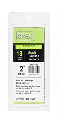 Grex GSB18-50 2 in. 18 Ga. Brad Nails, Stainless Steel 304, 1M
