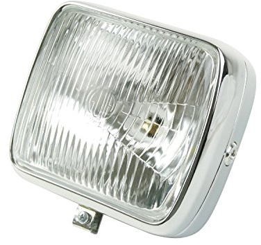 motorsportogetz Scheinwerfer Ersatzteil für/kompatibel mit Zündapp chrom rechteckig