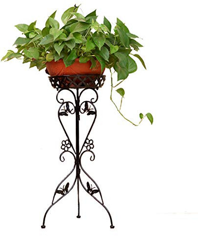 Gettesy Bastidor para macetas 2 Niveles Maceteros Porta Macetas Metal Decorativos/Soporte de Pie/Estante Vintage para Macetas Pedestales Flores Plantas