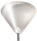 Baldachin Transparent ø 110mm mit Feststellschraube für Zuleitung Lampenkabel Kunststoff Leuchtentopf Lampentopf Deckentopf durchsichtig Kegelform