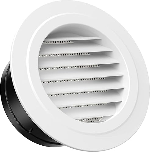 HG Power Rejillas de Ventilación 100mm Rejilla Aire Acondicionado Conductos Cubierta de Ventilación de ABS con Malla para Ventilación Extractor de Conductos