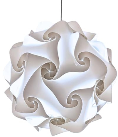 Moderne Design-Kronleuchter, Kugel, Schleife, 25 cm, zur Montage, moderne Beleuchtung, Schlafzimmer, Wohnzimmer, Küche, Badezimmer, dreilagig aus Kunststoff, hohe Qualität.