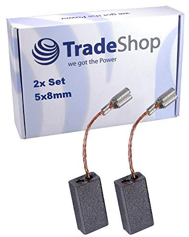 2x Kohlebürsten für Bosch GWS 780 C, GWS 850 C, GWS 850 CE, PWS 5-115, PWS 6-100, PWS 6-115, PWS 6-115 E, PWS 7-115, GST 85 PBE, GST 25 M / 5x8mm