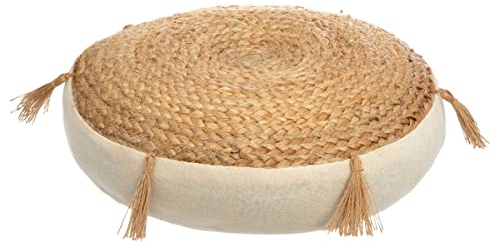 Atmosphera - Bodenkissen Rituality aus Jute D 38 cm - Beige