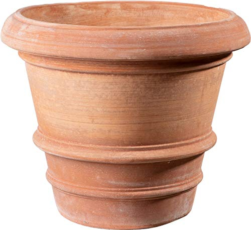 Imprunetino Galestro Classico et Festonato Lot de 4 Pots de Fleurs en Terre Cuite Italienne Absolument résistants au Gel (diamètre 80 cm x Hauteur 60 cm, Imprunetino Classico)