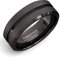 ZENSE - Bague homme en acier noir mat avec rainure ZR0170