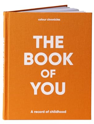 Colour Chronicles - The Book of You | Childhood Memory Book for Ages 1-16 | Fill-in Journal for Kids & Parents | Inclusive Keepsake for Every Family | Cloth Covered Hardback | 112 Pages - Orange
