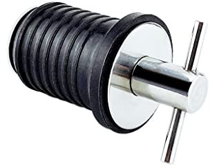 YONGERN Edelstahl 304 Griff Gummi-Ablaufstopfen T-Griff Twist-In Rumpf Livewell Bilge Transom Meereswand Marine Boot Yacht Zubehör (Farbe: für 25 mm Loch)