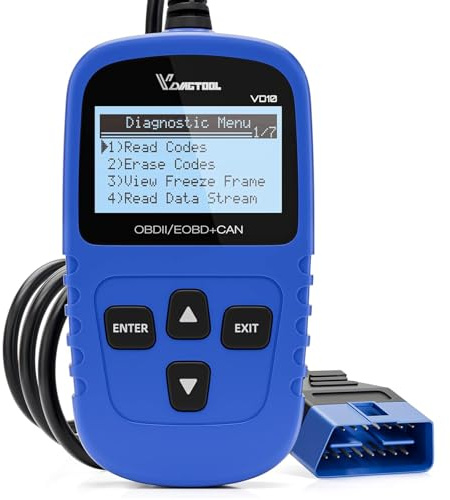 OBD2 Auto Diagnostica VDIAGTOOL VD10, Diagnosi per Auto EOBD, Lettore Codici Errore Per Reset OBD2, Dati in Tempo Reale Dello Scanner OBD, Diagnostica Automatica per Tutti i Protocolli OBD II