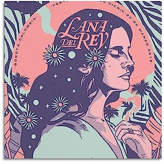 MITIN Vintage-Poster, Pop Diva, dekoratives Gemälde, Leinwand, Wand- und Kunstbild, Familienschlafzimmer, 50 x 50 cm