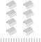 MOROBOR Silver Finger Edge Pull, 8pcs Concealed Handle Modern Style Drawer Handle, Radian Edges Aluminum Alloy Invisible Wardrobe Knobs for Cabinet Hardware Drawer/50mm