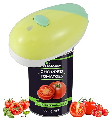 Electric Can Opener, Hand Free Tin Opener,No Incisive Edges Automatic Can Open with One Touch Switch,for Kitchen Arthritis and Seniors for Almost Can(Green)