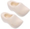 EXCEART 1 Paar Mini Holländische Holzschuhe Holland Deko Schlüsselanhänger Holland Clogs Miniatur Ornamente Puppenhaus Zubehör DIY Puppenschuhe Weihnachten Holzfiguren zum Bemalen Basteln