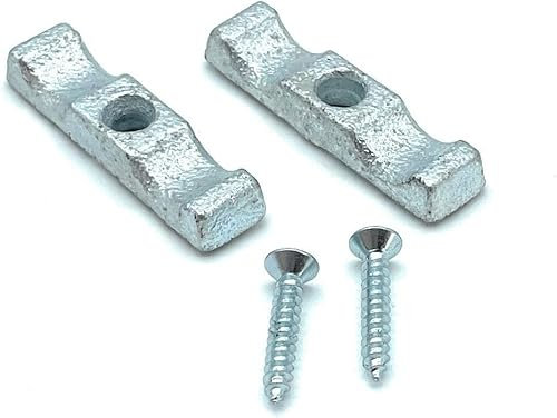 Large Silver Turn Buttons Galvanised Latch Thumb Catches Silver 50mm/2-Inch for Shed Doors Garden Animal Pens Rabbit Hutch Pack of 2.