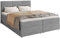 BROMARKT Boxspringbett mit Bettkasten Polsterbett mit Bonell-Matratze und Topper Doppelbett mit Stauraum Bett für Schlafzimmer gepolstertes Kopfteil Boston 180x200 Härtegrad H3 Flachgewebe Hellgrau