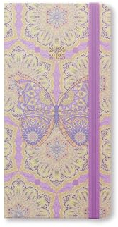 Letts of London Paisley Slim Schülerkalender 2024/2025 Wochenansicht Schmetterling